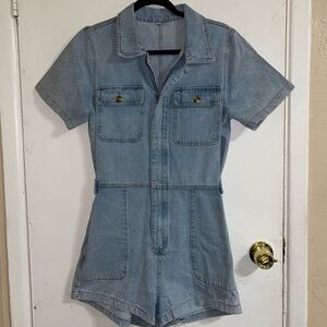 Stylish Denim Romper